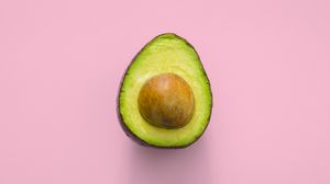 Preview wallpaper avocado, minimalism, pink