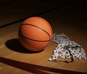 Preview wallpaper basketball, net, whistle, sports