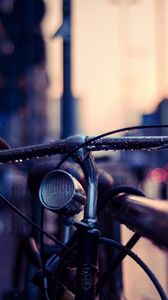 Preview wallpaper bicycle, wheel, drops, blur