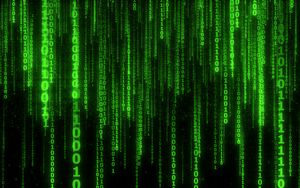 Preview wallpaper binary code, code, numbers, green, glow