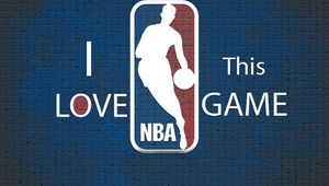 Preview wallpaper blue, nba, background, basketball, logo