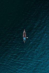 Preview wallpaper boat, sea, view from above, water