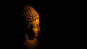 Preview wallpaper buddha, statue, dark