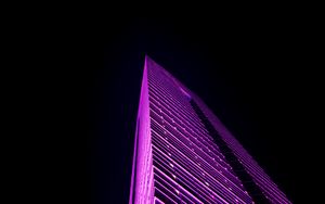 Preview wallpaper building, backlight, edges, purple