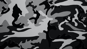 Preview wallpaper camouflage, spots, army, texture, black and white