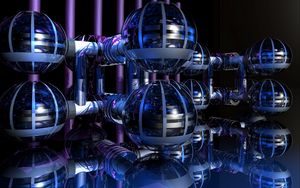 Preview wallpaper capsules, balls, construction, 3d