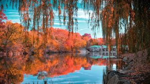 Preview wallpaper central park, new york, autumn, beautiful landscape