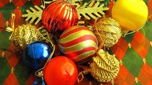 Preview wallpaper christmas decorations, balloons, diversity, snowflake