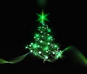 Preview wallpaper christmas tree, christmas, new year, art