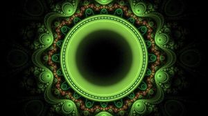 Preview wallpaper circle, patterns, green