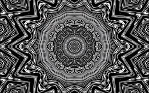 Preview wallpaper circles, pattern, fractal, abstraction, black and white