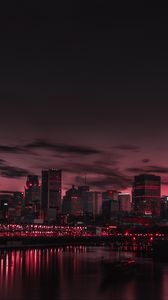 Preview wallpaper city, night, panorama