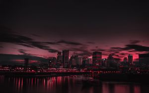 Preview wallpaper city, night, panorama