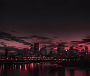 Preview wallpaper city, night, panorama