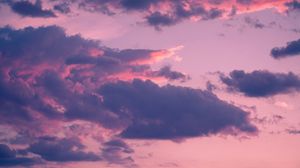 Preview wallpaper clouds, porous, sky, sunset