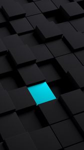 Preview wallpaper cubes, structure, black, blue