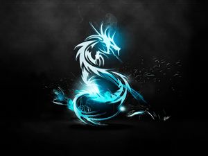 Preview wallpaper dragon, classical, light, luster, surface, background