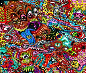 Preview wallpaper drawing, surreal, colorful, psychedelic