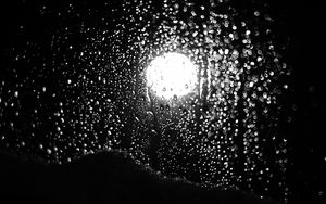 Preview wallpaper drops, rain, glass, light, macro, black