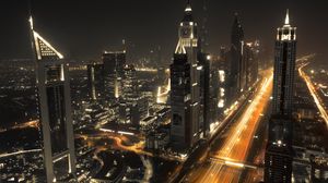 Preview wallpaper dubai, architecture, buildings, night