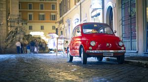 Preview wallpaper fiat, 500px, red, front view