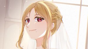 Preview wallpaper girl, bride, veil, glance, anime, art