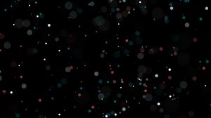 Preview wallpaper glare, bokeh, circles, colorful, dots, dark