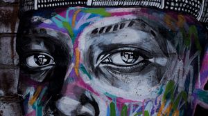 Preview wallpaper graffiti, eyes, art, street art