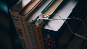 Preview wallpaper headphones, books, education