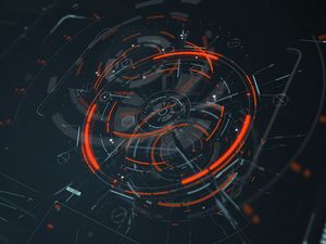 Preview wallpaper hologram, scheme, sci-fi, digital, circles, lines, elements