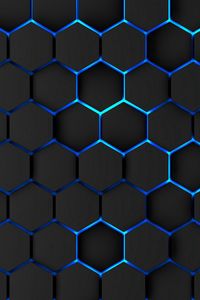 Preview wallpaper honeycomb, volume, iron