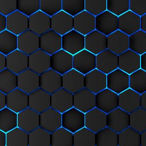 Preview wallpaper honeycomb, volume, iron