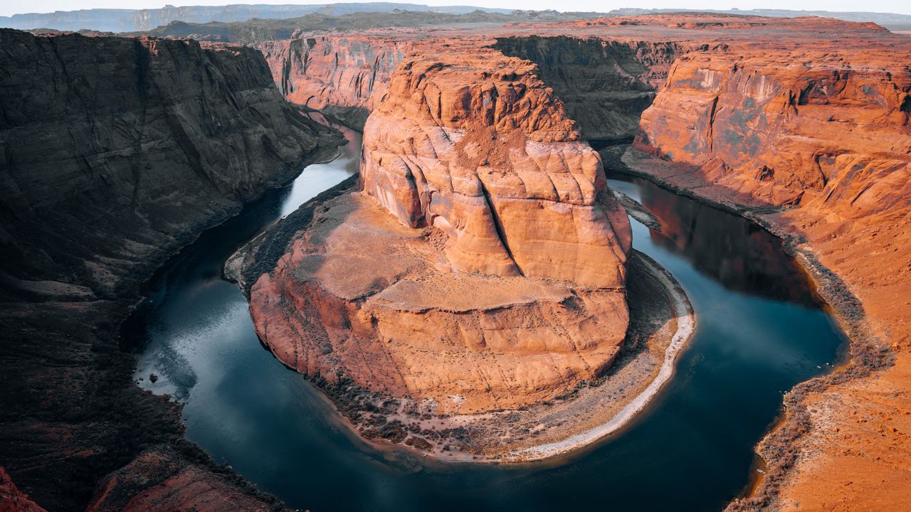 Wallpaper horseshoe bend, rocks, river, arizona, usa