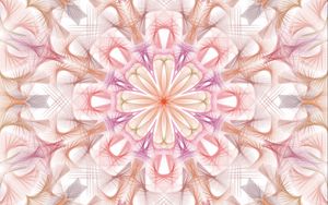 Preview wallpaper kaleidoscope, light, shapes, abstraction, background