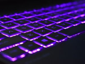 Preview wallpaper keyboard, backlight, purple