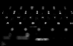 Preview wallpaper keyboard, keys, black and white, black