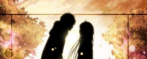 Preview wallpaper kimi ni todoke, girl, boy, love, feelings, meet, date, fall, leaves