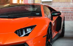 Preview wallpaper lamborghini, car, sports car, orange