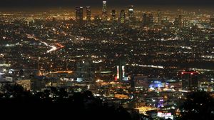 Preview wallpaper los angeles, night, view, top view