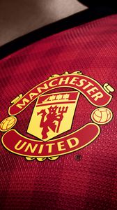 Preview wallpaper manchester united, logo, new set, 2012, 2013, english premier league