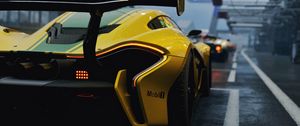 Preview wallpaper mclaren p1 gtr, mclaren p1, mclaren, sports car, rear view