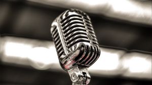 Preview wallpaper microphone, silver, blur