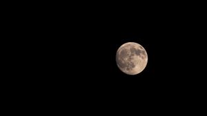 Preview wallpaper moon, craters, night, planet, darkness, black background