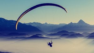 Preview wallpaper paragliding, sky, flight