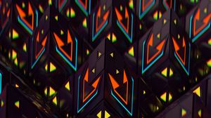 Preview wallpaper pyramids, figures, 3d, colorful, structure