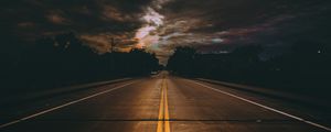 Preview wallpaper road, marking, cloudy, clouds, minneapolis, united states