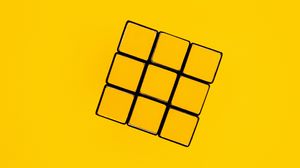 Preview wallpaper rubiks cube, cube, levitation, yellow