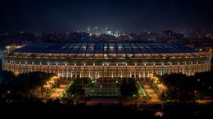 Preview wallpaper russia, moscow, arena, luzhniki, stadium, evening