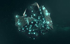 Preview wallpaper shape, neon, shapes, symbols, glow, polyhedron, 3d