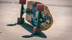 Preview wallpaper skateboard, wheels, board, shadow